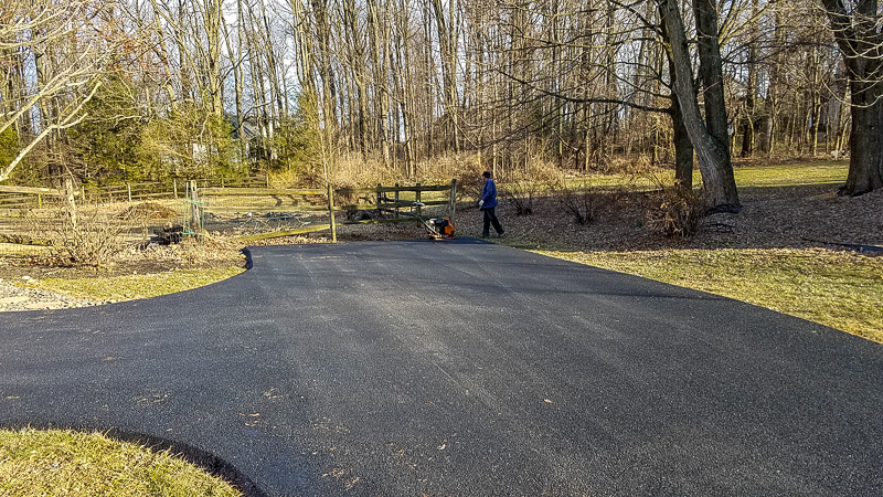repaved and widened driveway